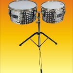 HAND HAMMERED TIMBALI SET with 1 STAND(8x6,10x6 S.S. shell)