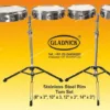 Stainless Steel Rim Tom Set (8x3,10x3,12x3,14x3)