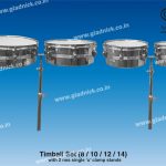 Timbali Set 8X4,10X4,12X4,14X4 (s.s. shell and lumps with 2 stands)